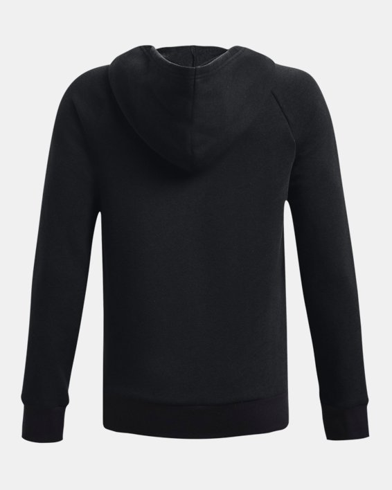 เสื้อฮู้ด Project Rock Rival Fleece Applique สำหรับเด็กผู้ชาย in Black image number 1